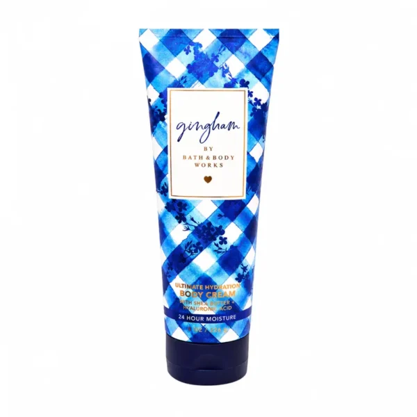 Gingham (azul) - Crema